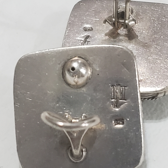 Vintage JOHN HARDY Mesh Square Earrings - Picture 4 of 7